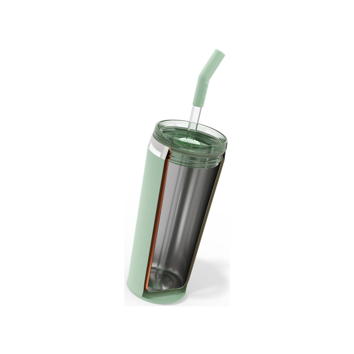 SIGG Helia Milky Green 0,6 l, juomapilli paikallaan