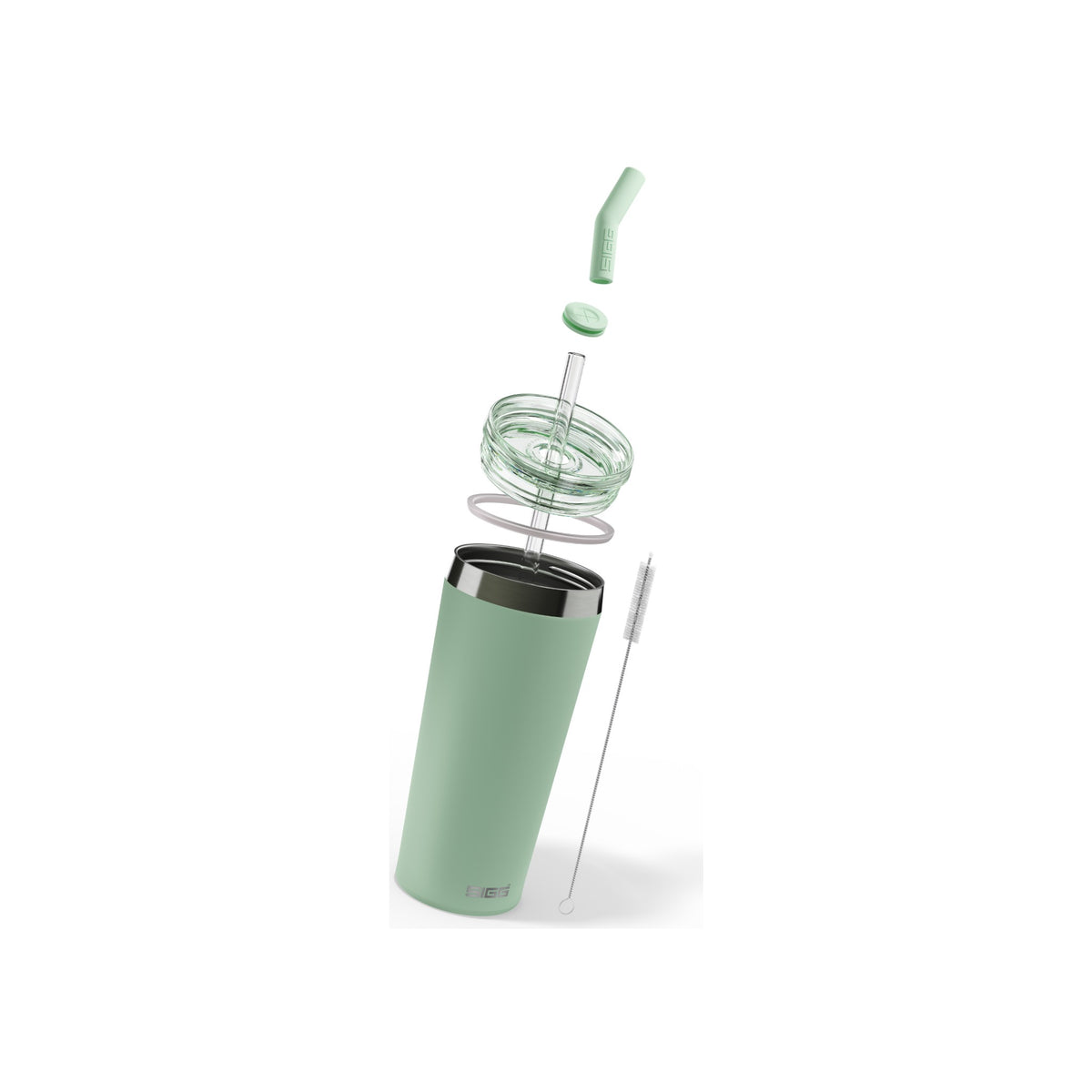 SIGG Helia Milky Green 0,6 l, osiin purettuna