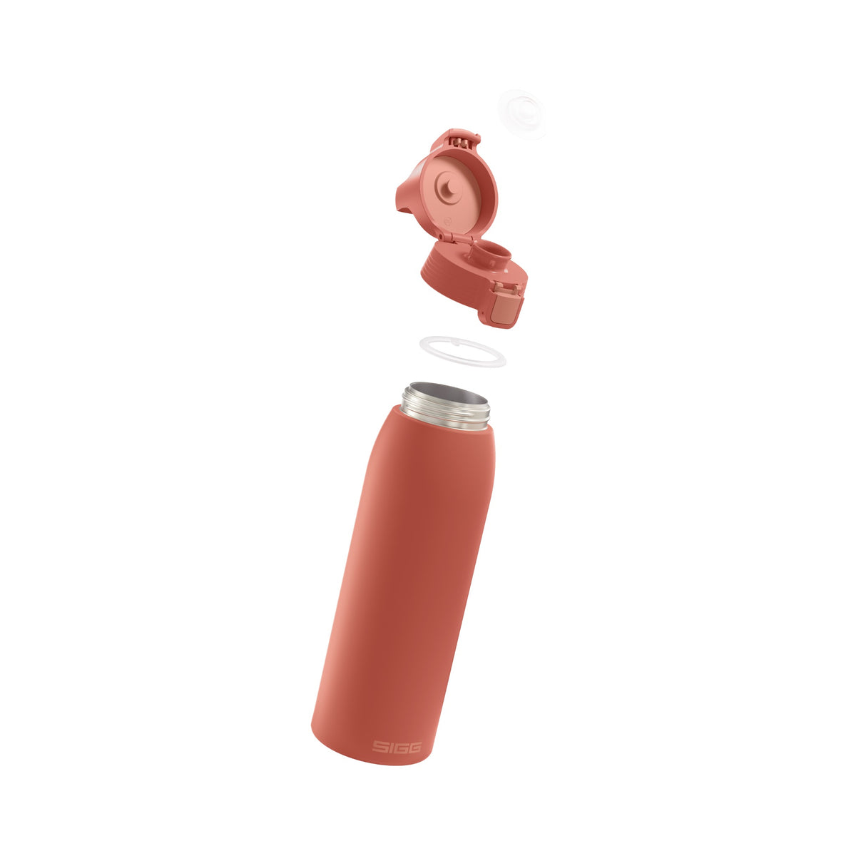 SIGG Shield Therm One termospullo Eco Red 1,0 l, osiin purettuna