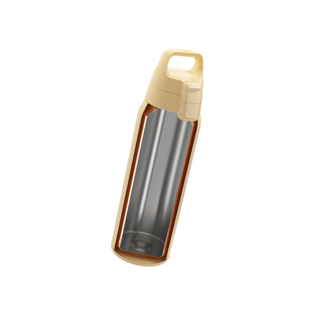 SIGG Shield Therm One termospullo Opti Yellow 0,5 l, juomapilli paikallaan
