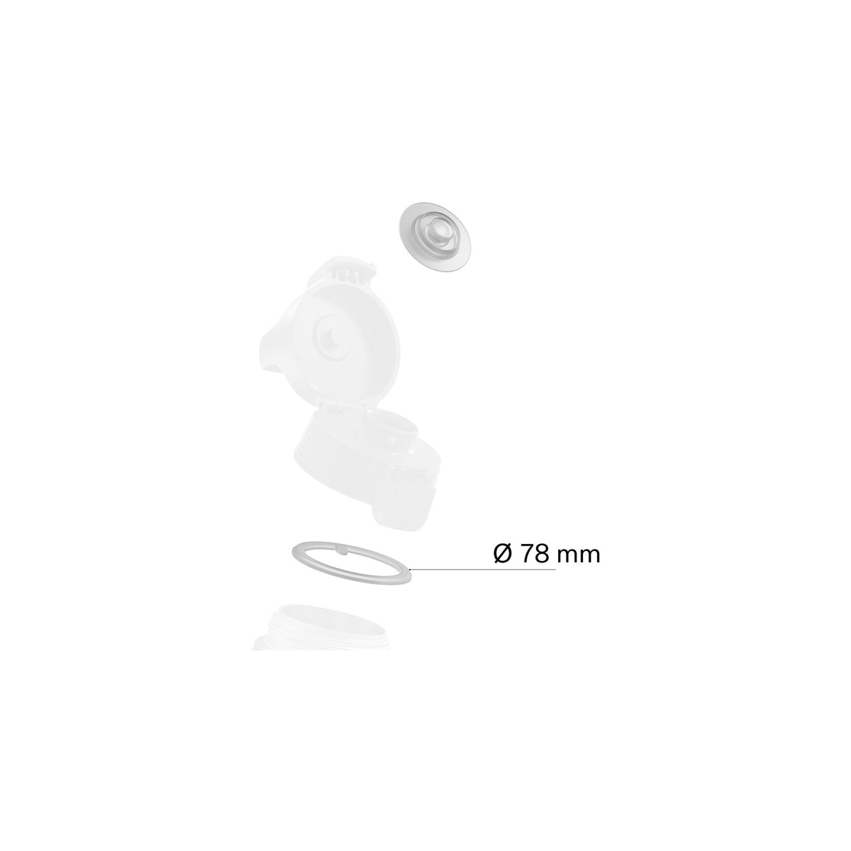 SIGG WMB ONE Top 2 Gasket Set, osiin purettuna
