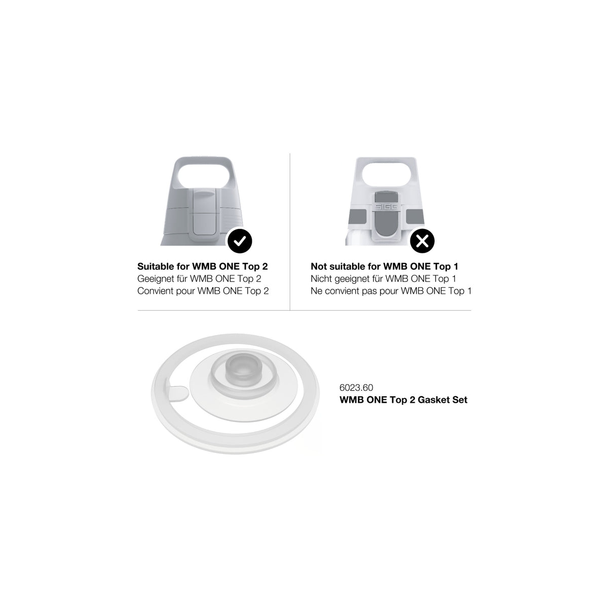 SIGG WMB ONE Top 2 Gasket Set