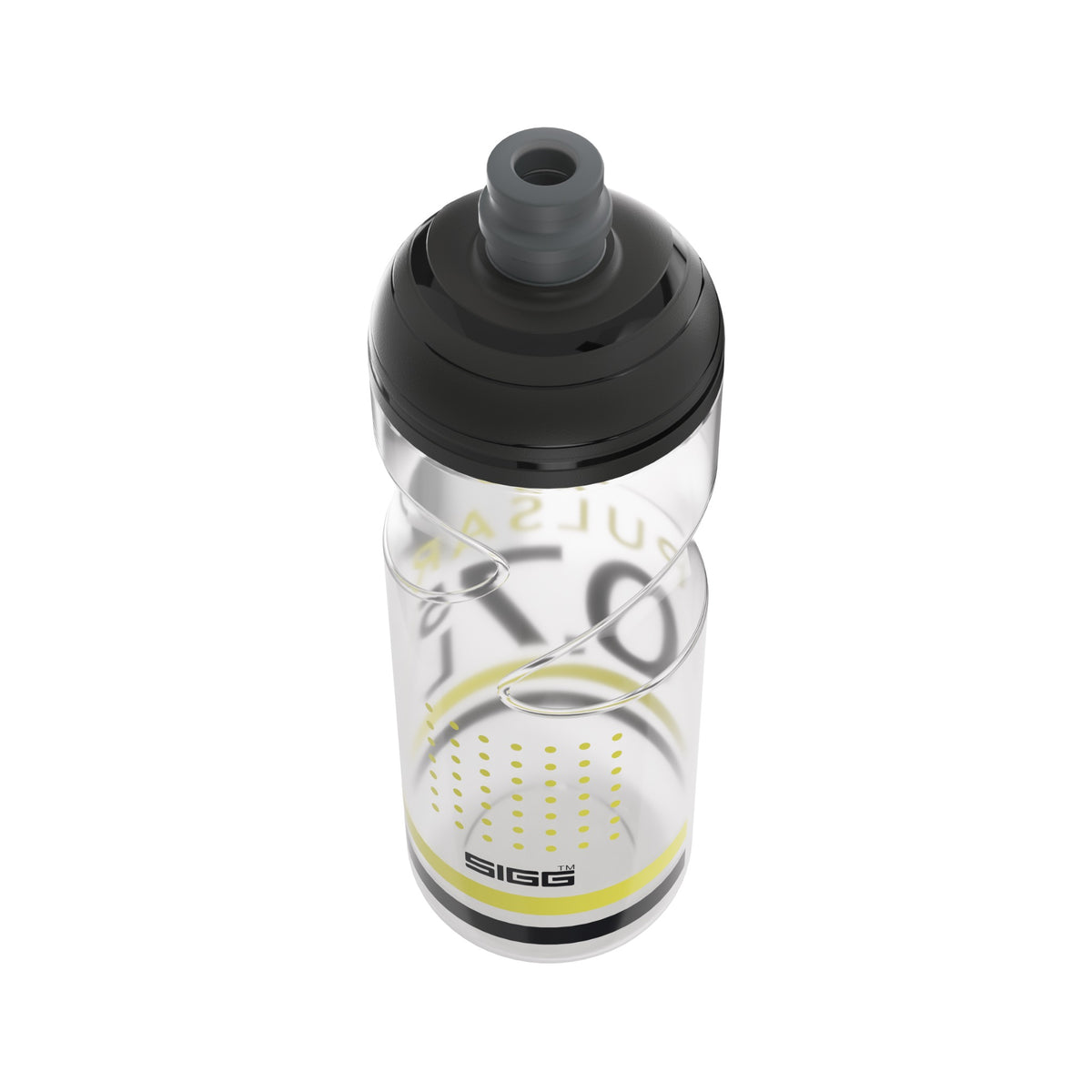 SIGG Pulsar Transparent Yellow 0,75 l, korkki avattuna