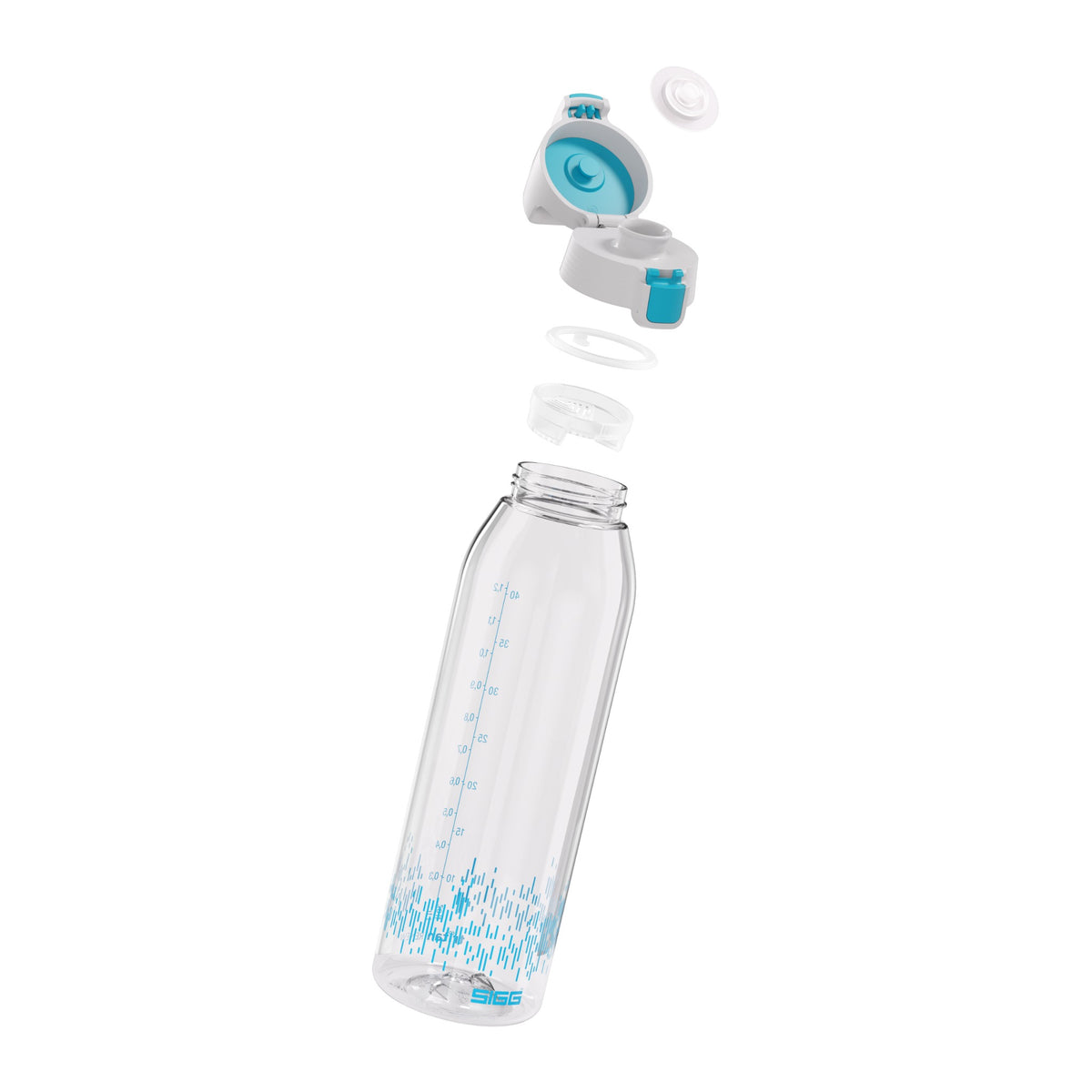 SIGG Total Clear One Aqua MyPlanet 1,5 l, osiin purettuna