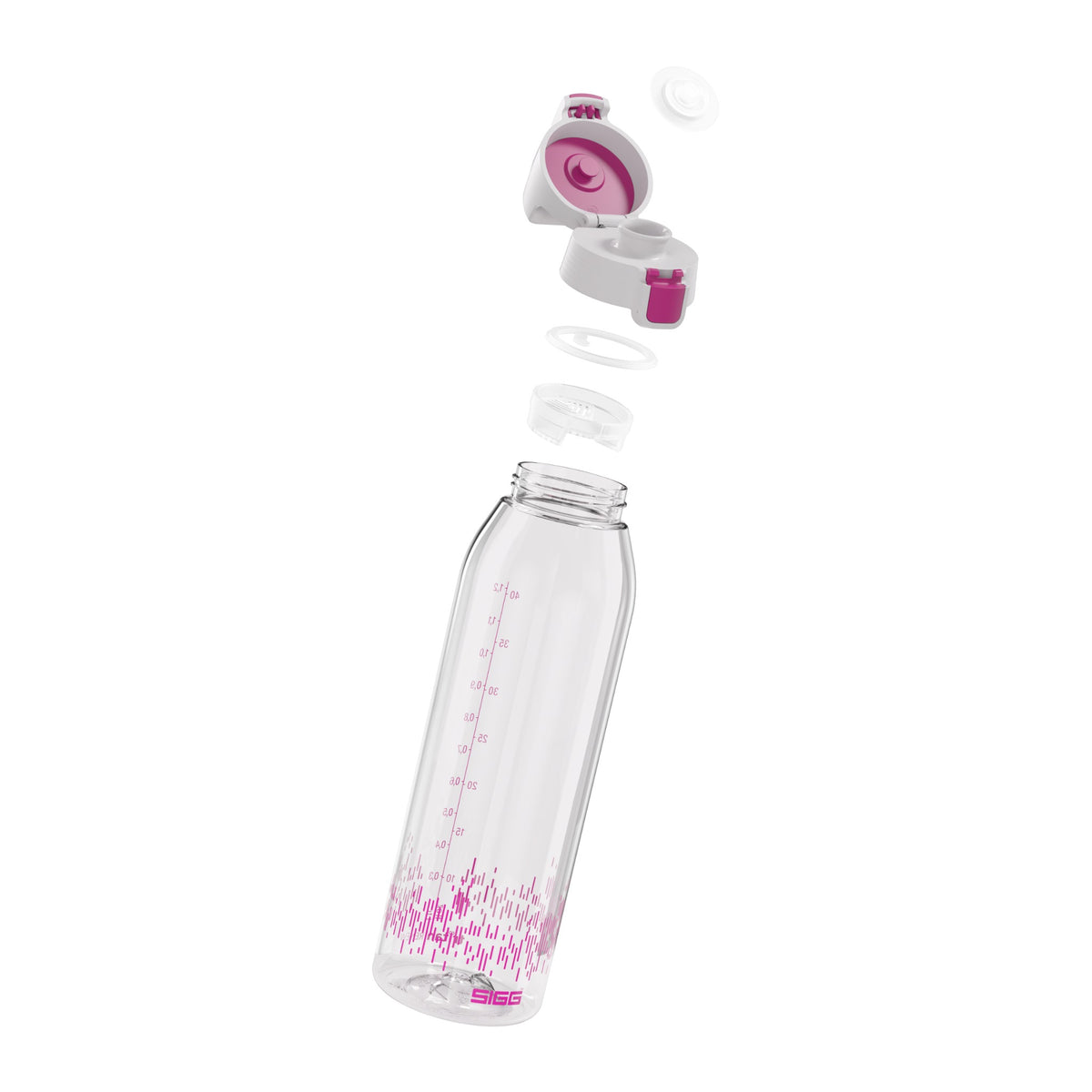 SIGG Total Clear One Berry MyPlanet 1,5 l, osiin purettuna