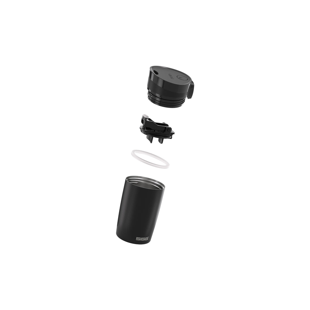 SIGG MIRACLE TERMOSMUKI BLACK TOUCH 0,27 l, osiin purettuna