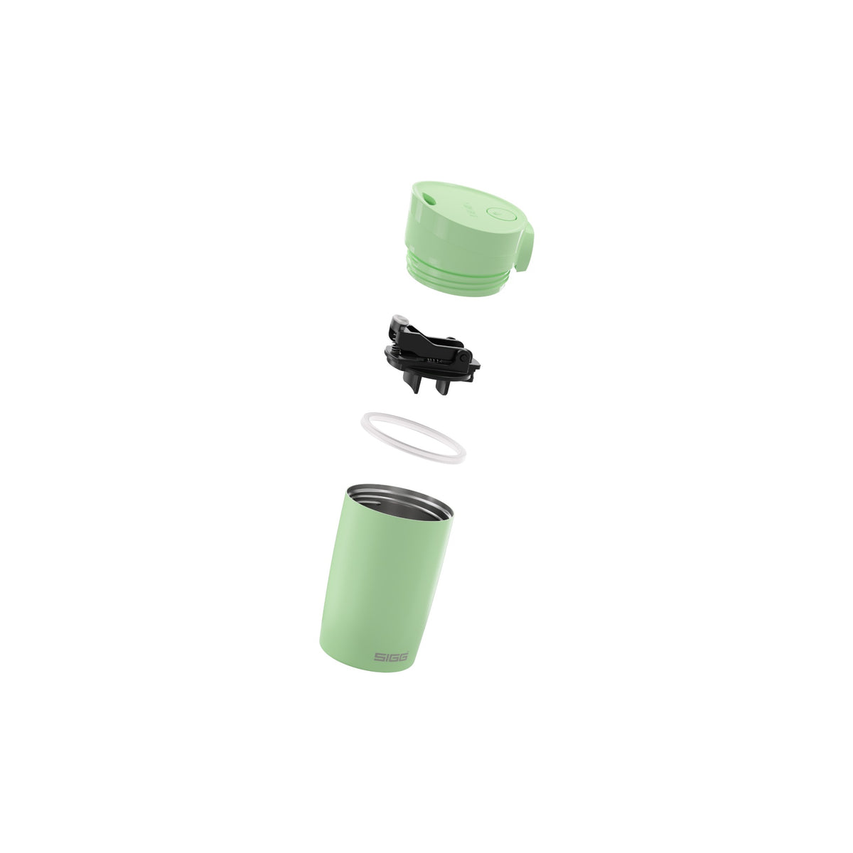 SIGG MIRACLE TERMOSMUKI MILKY GREEN TOUCH 0,27 l, osiin purettuna