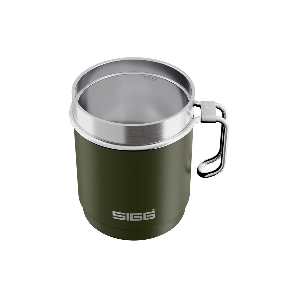 SIGG TRAVEL MUG 0,3 l Termosmuki musta, korkki avattuna