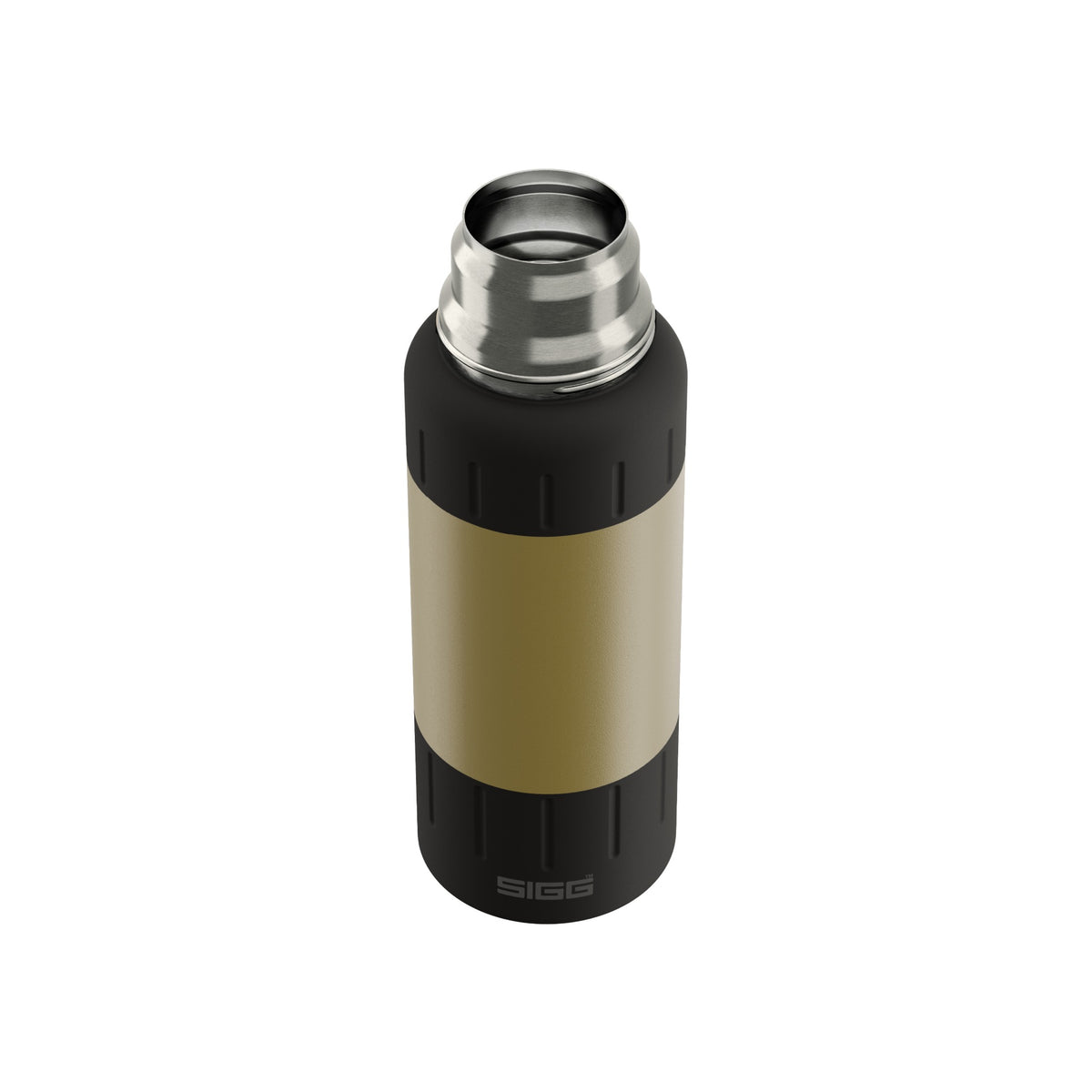 SIGG Alpine Star termospullo Caramel Sand 0,5 l, korkki avattuna