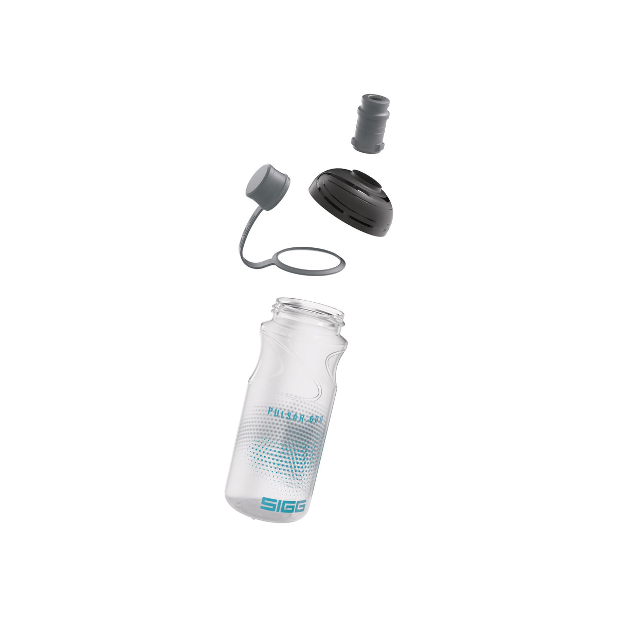 SIGG Pulsar urheilupullo Transparent Aqua 0,6 l, osiin purettuna