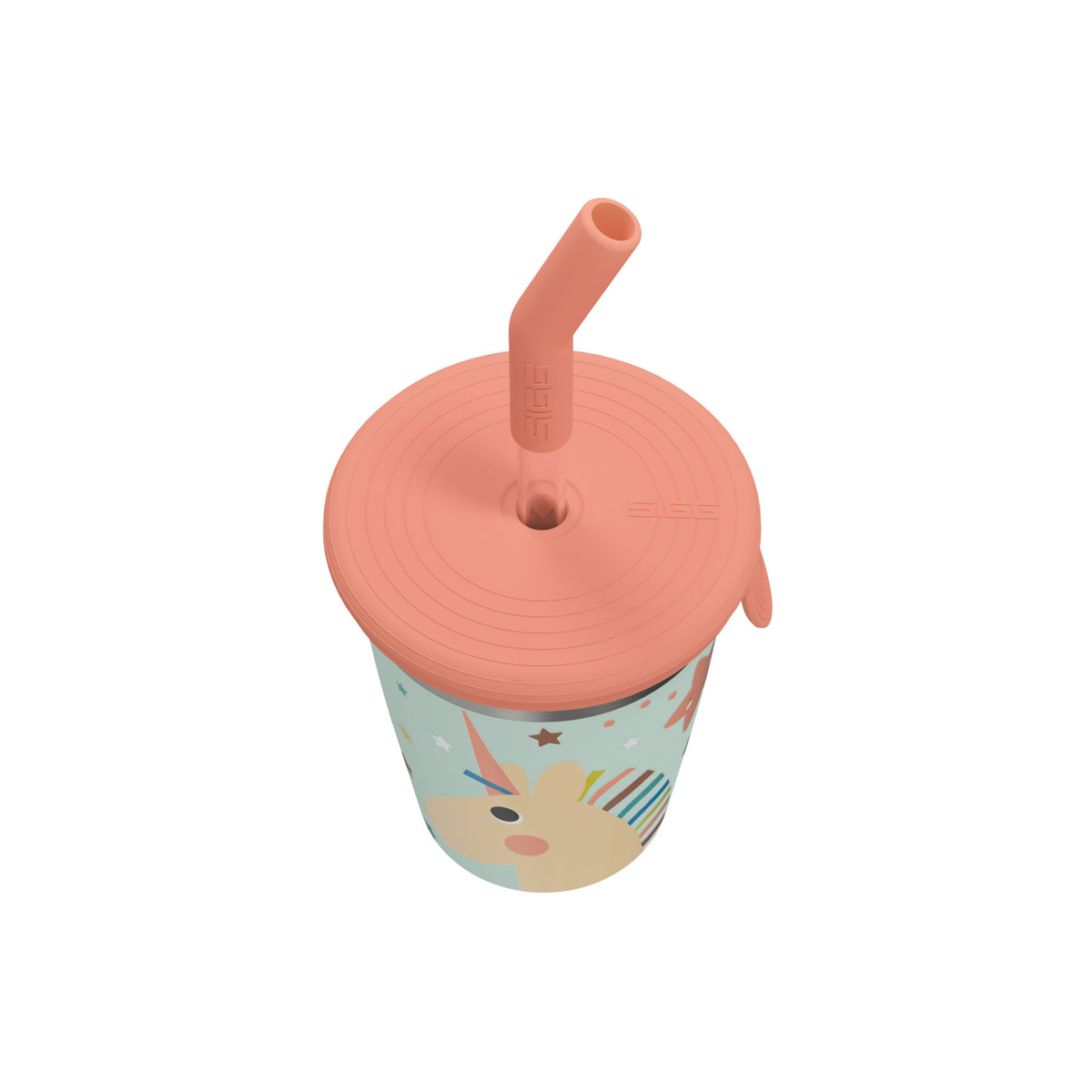 SIGG Kids Straw Cup - lasten pillimuki Unistar 0,35 l, korkin lähikuva