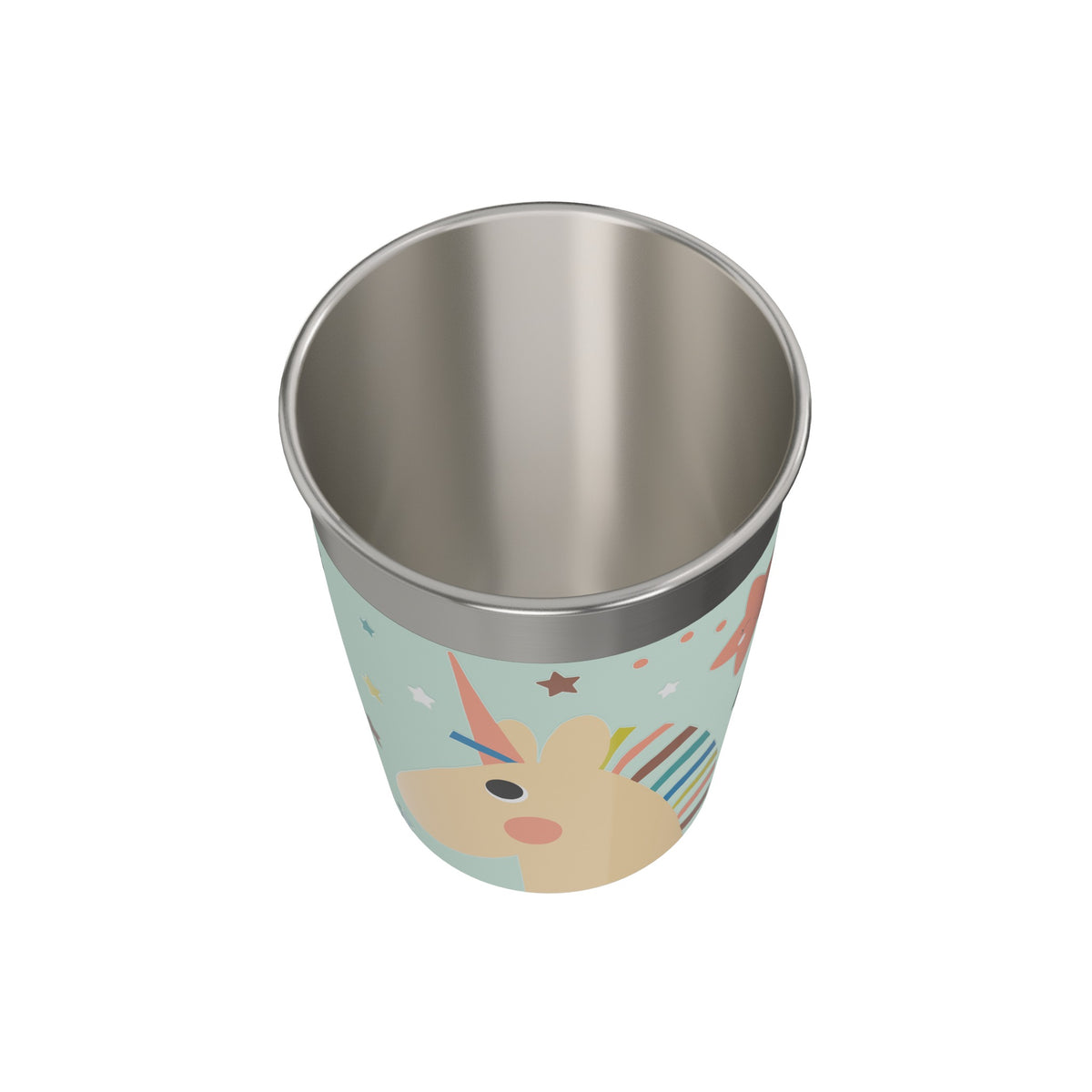 SIGG Kids Straw Cup - lasten pillimuki Unistar 0,35 l, korkki avattuna