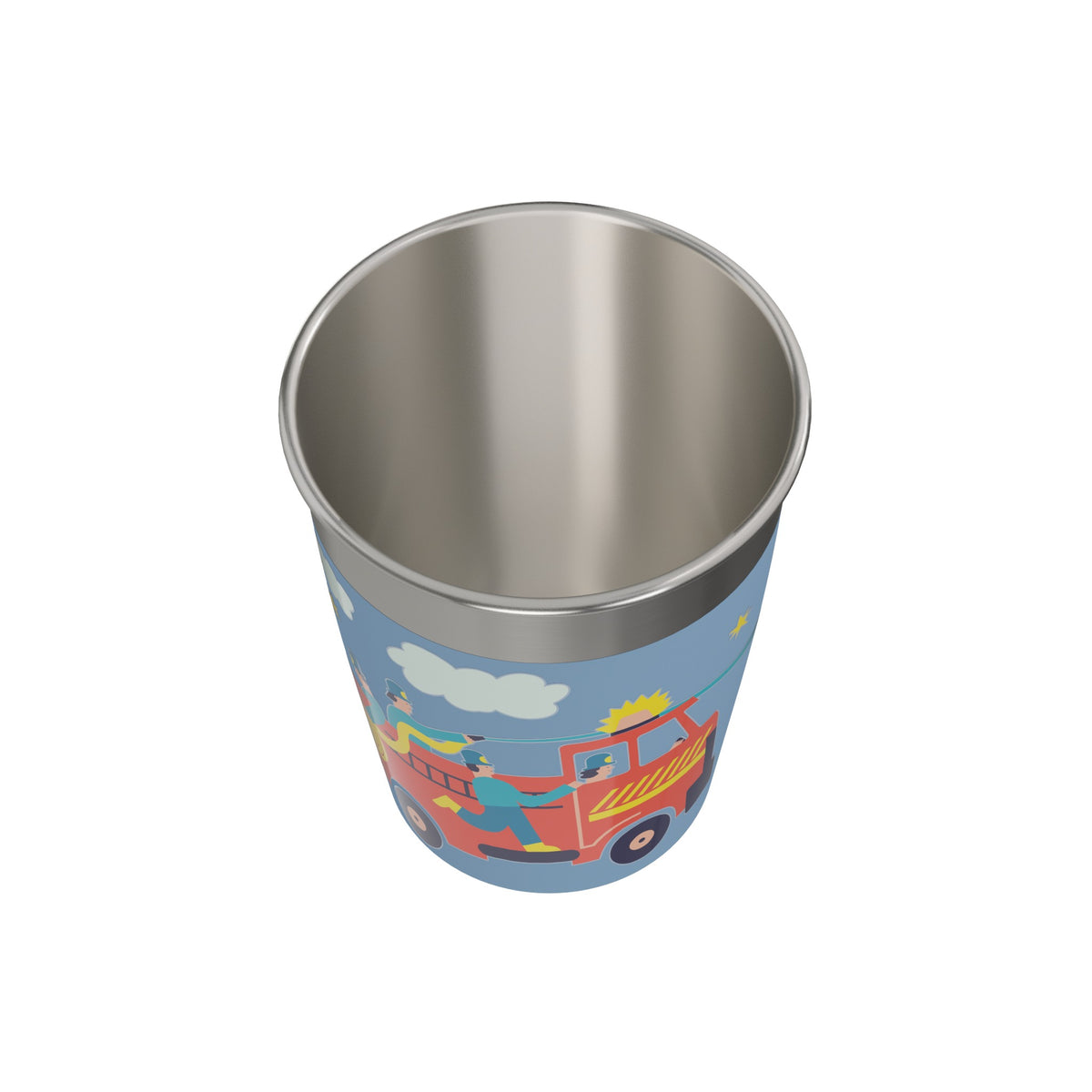 SIGG Kids Straw Cup - lasten pillimuki Pompier 0,35 l, korkki avattuna