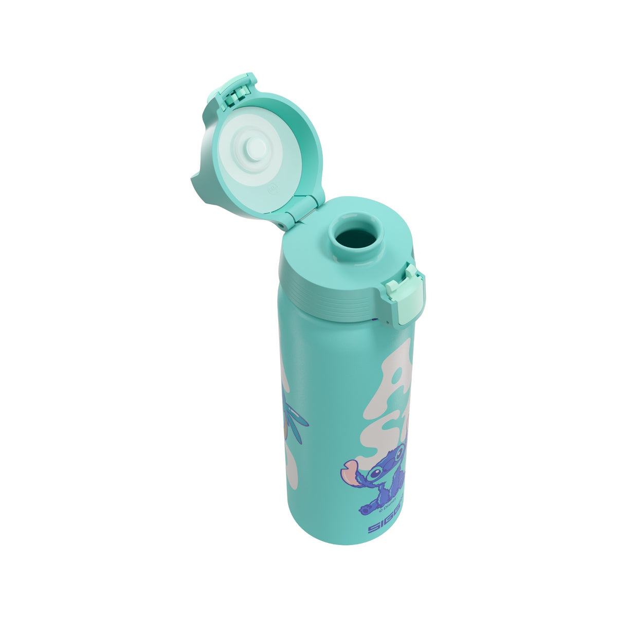 SIGG Wmb One juomapullo Aloha Stitch 0,75 l, korkki avattuna