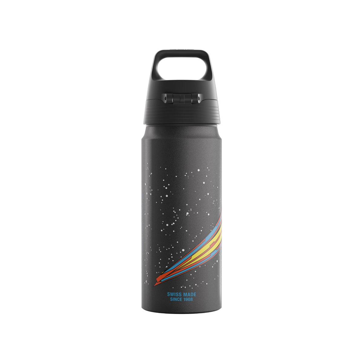 SIGG WMB ONE Superman Black 0,6 l alumiinipullo, takaa