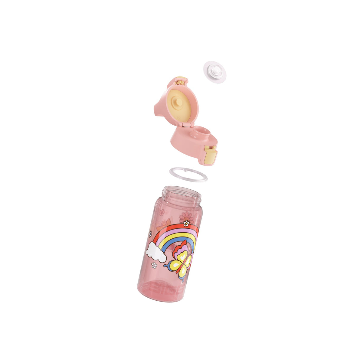 SIGG VIVA ONE LASTEN JUOMAPULLO RAINBOW 0,5 l, osiin purettuna