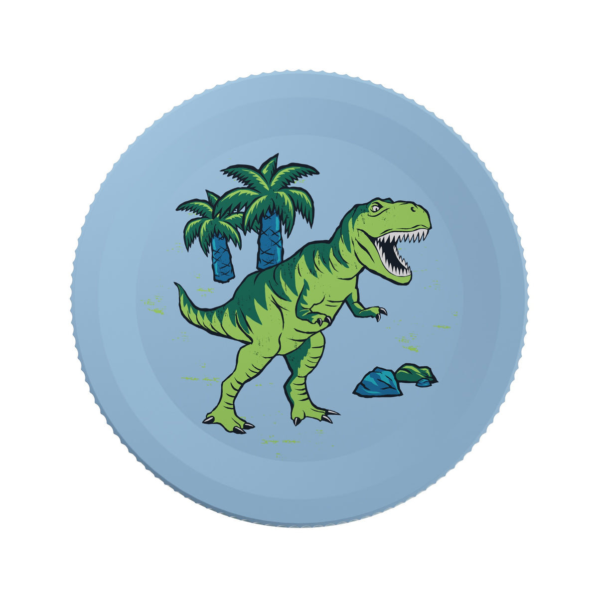 SIGG LUMO Snackbox Dinosaurus, edestä, pullo täytettynä