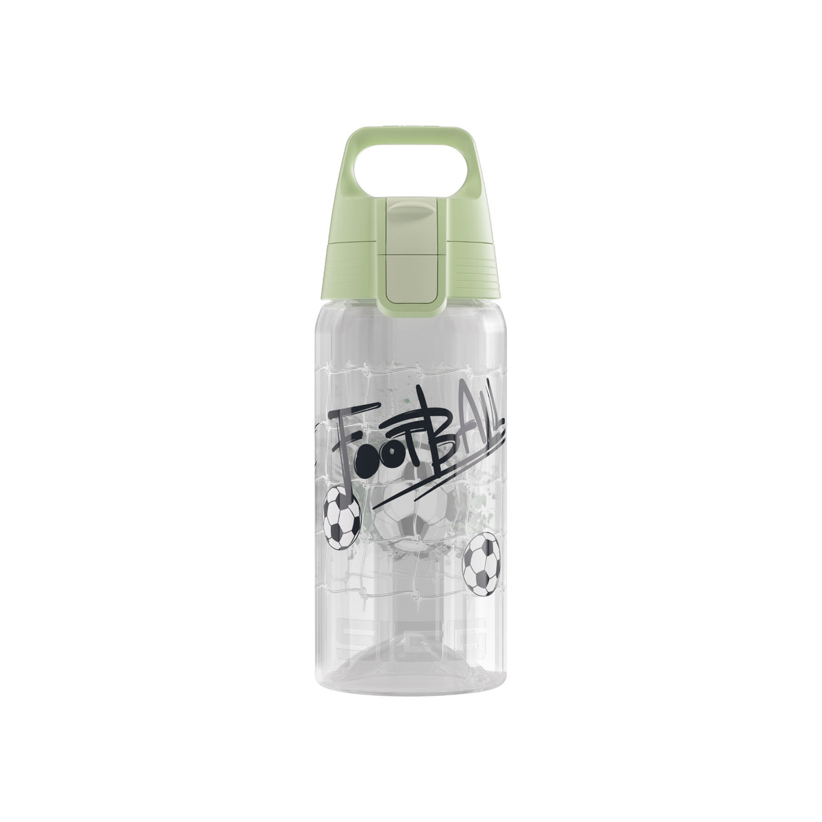 SIGG VIVA ONE FOOTBALL SPLASH LASTEN JUOMAPULLO 0,5 l, edestä, pullo täytettynä
