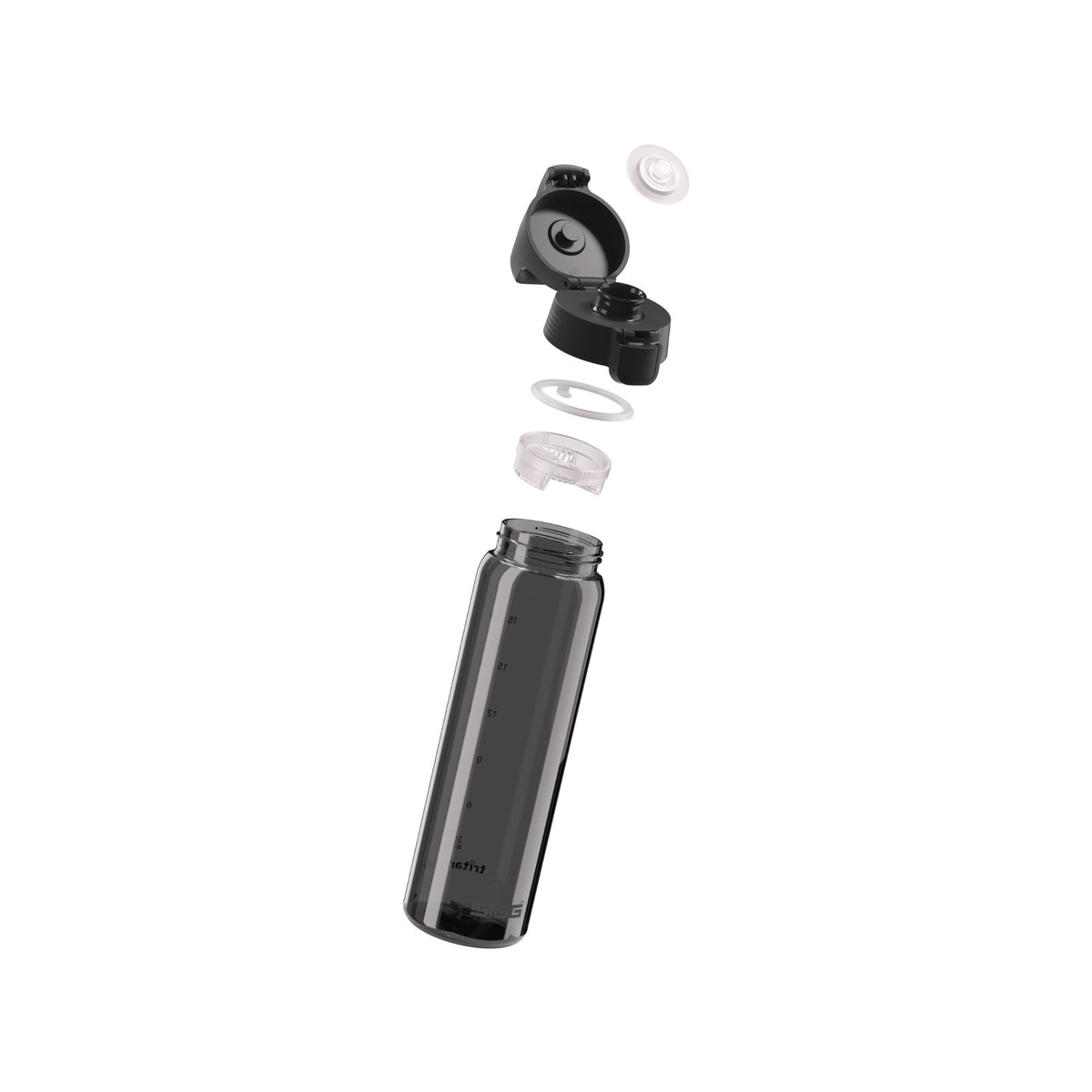 SIGG TOTAL COLOR ONE JUOMAPULLO - ANTHRACITE 0,75 l, osiin purettuna