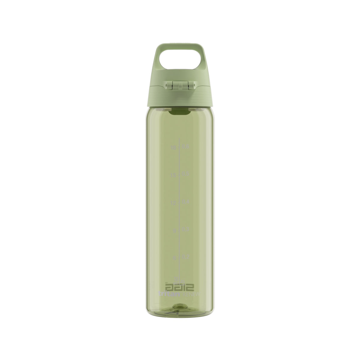 SIGG TOTAL COLOR ONE Eco Green 0,75 l, takaa, pullo täytettynä