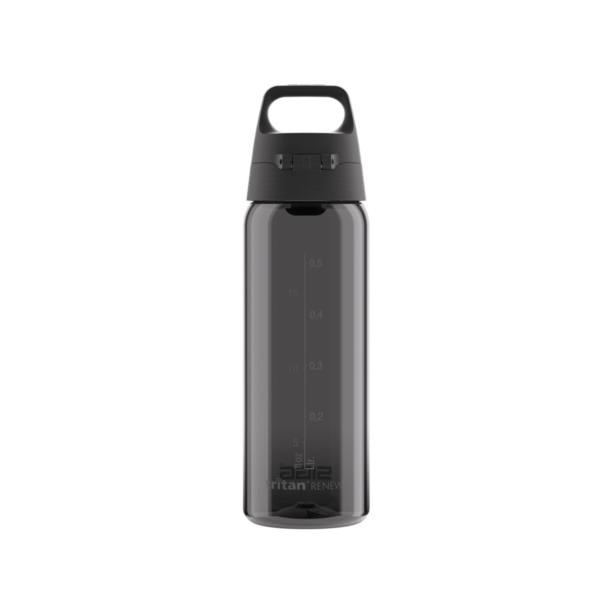 SIGG Total Color ONE Anthracite 0,6 l juomapullo, takaa, pullo täytettynä