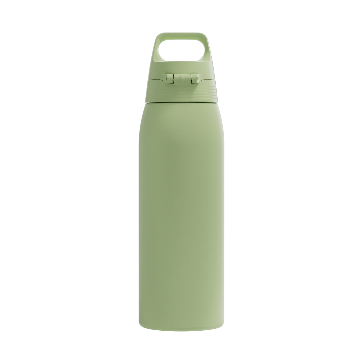 SIGG Shield One teräksinen juomapullo Eco Green 1,0 l, takaa, pullo täytettynä