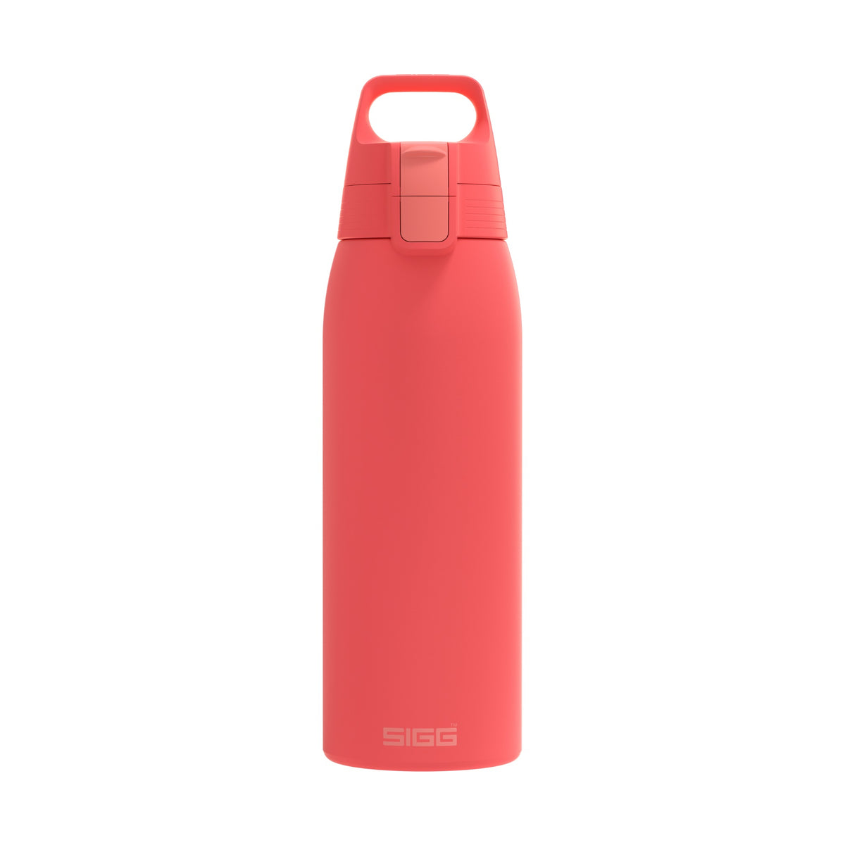 SIGG Shield One teräksinen juomapullo Watermelon 1,0 l, edestä, pullo täytettynä