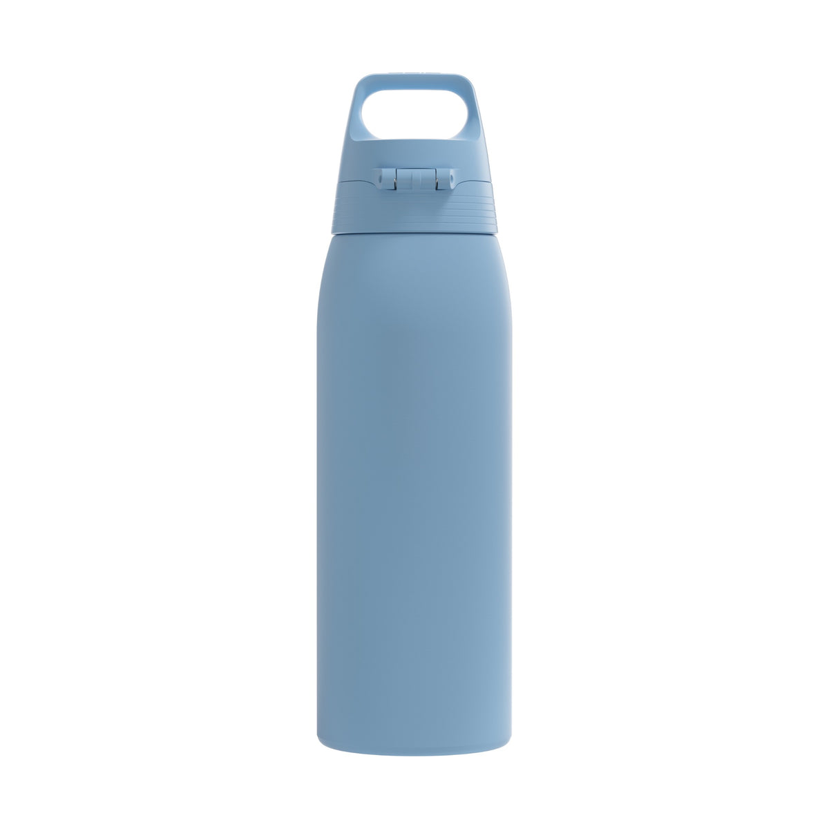 SIGG Shield One teräksinen juomapullo Water Blue 1,0 l, takaa, pullo täytettynä