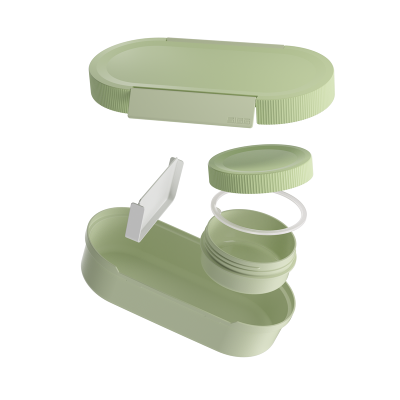 SIGG LUMO Lunchbox Eco Green, osiin purettuna