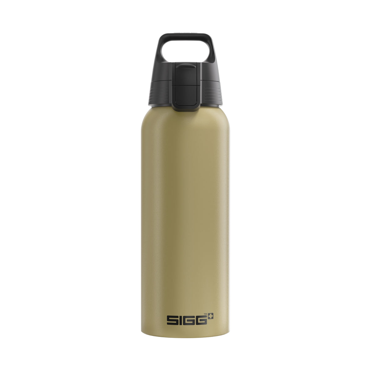 SIGG WMB ONE Caramel Sand juomapullo 1,0 l, edestä, pullo täytettynä