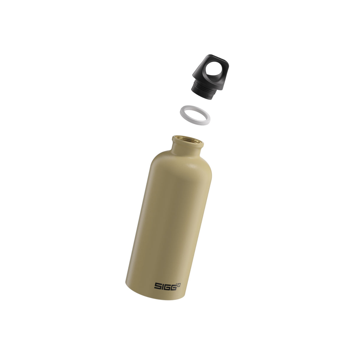 SIGG Traveller Caramel Sand 0,6 l juomapullo, osiin purettuna