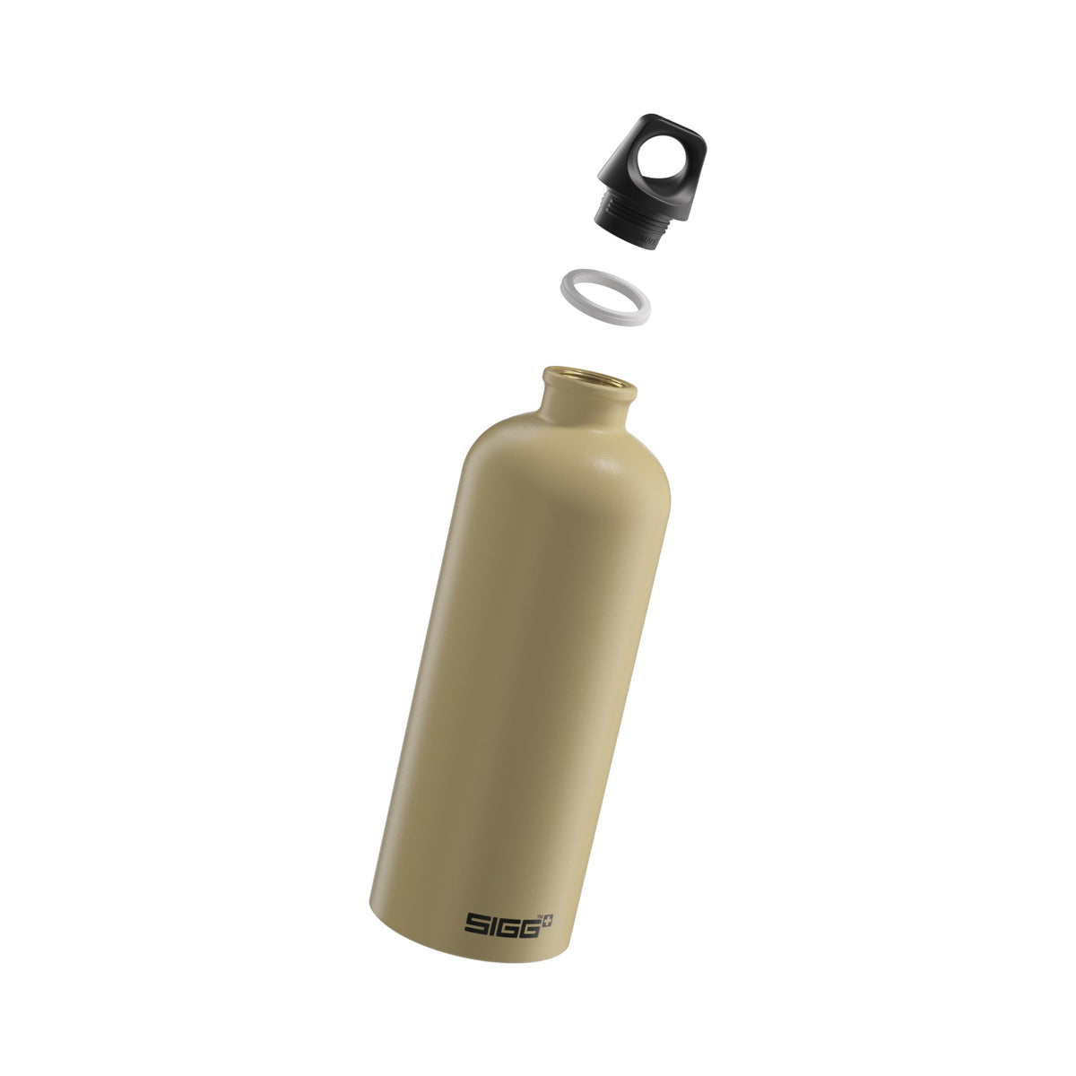 SIGG Traveller Caramel Sand 1,0 l juomapullo, osiin purettuna