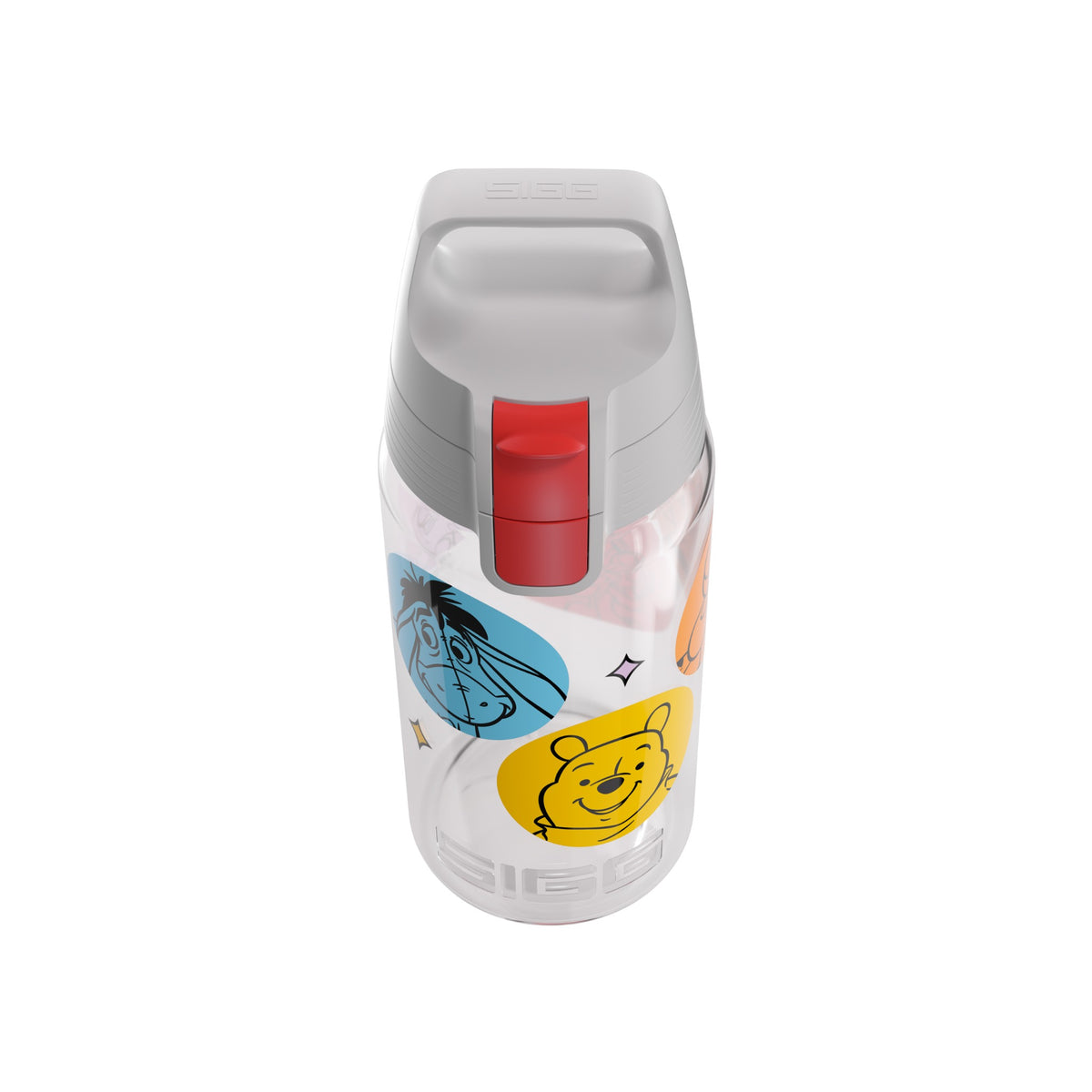 SIGG Viva One Winnie & Friends 0,5 l lasten juomapullo, korkin lähikuva