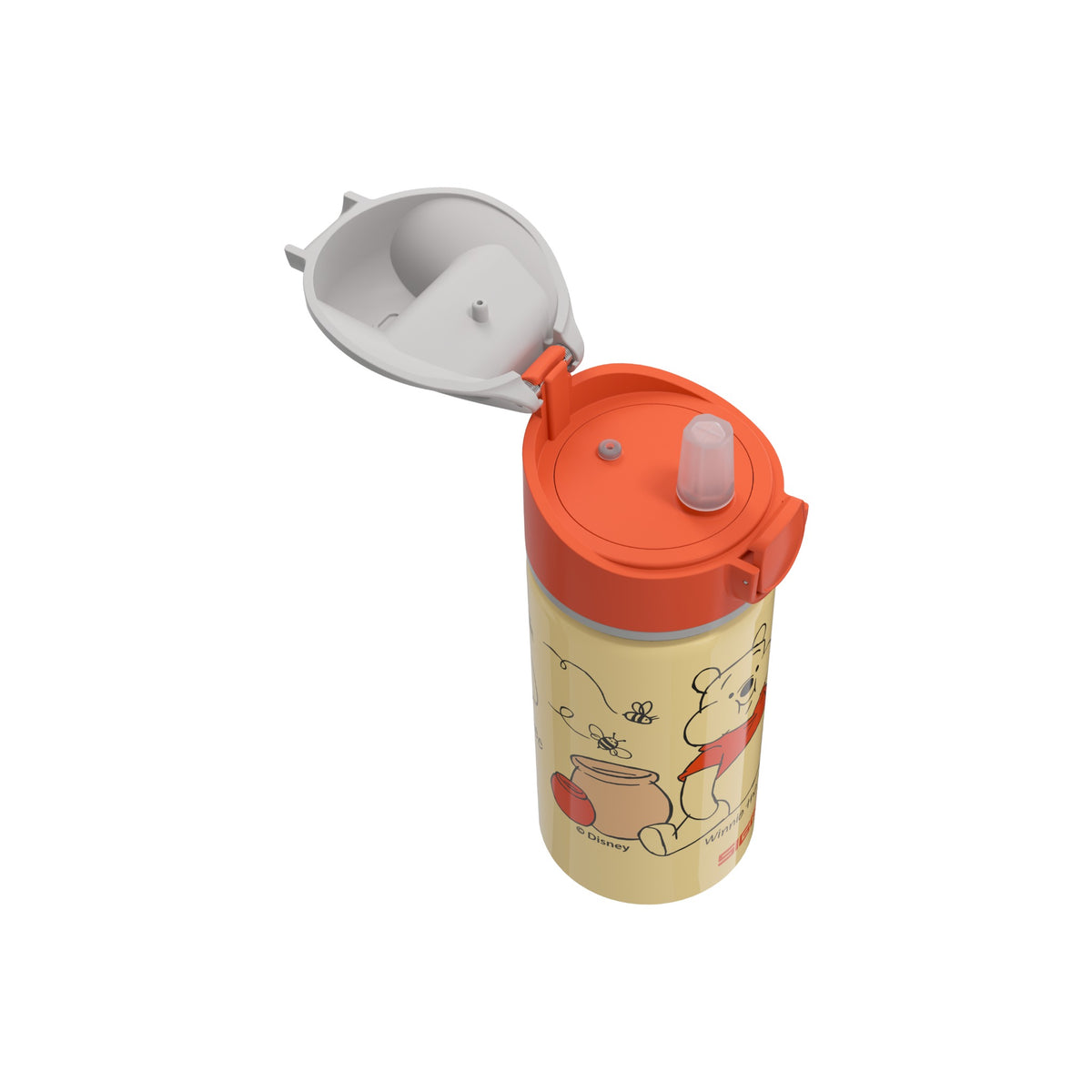 SIGG Miracle lastenpullo Winnie Honey 0,4 l, korkki avattuna