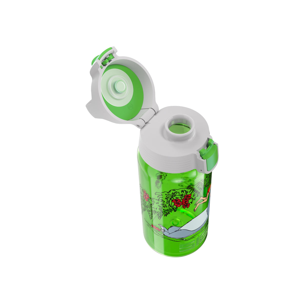 SIGG VIVA ONE Junglebook 0,5 l, korkki avattuna