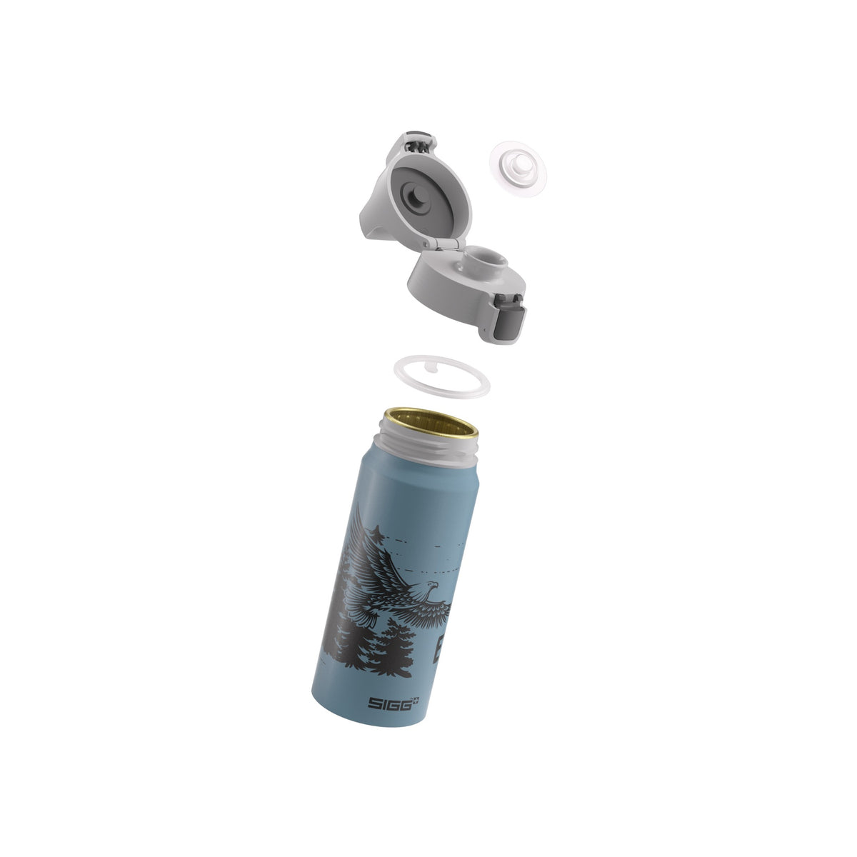 SIGG WMB ONE Brave Eagle 0,6 l, osiin purettuna