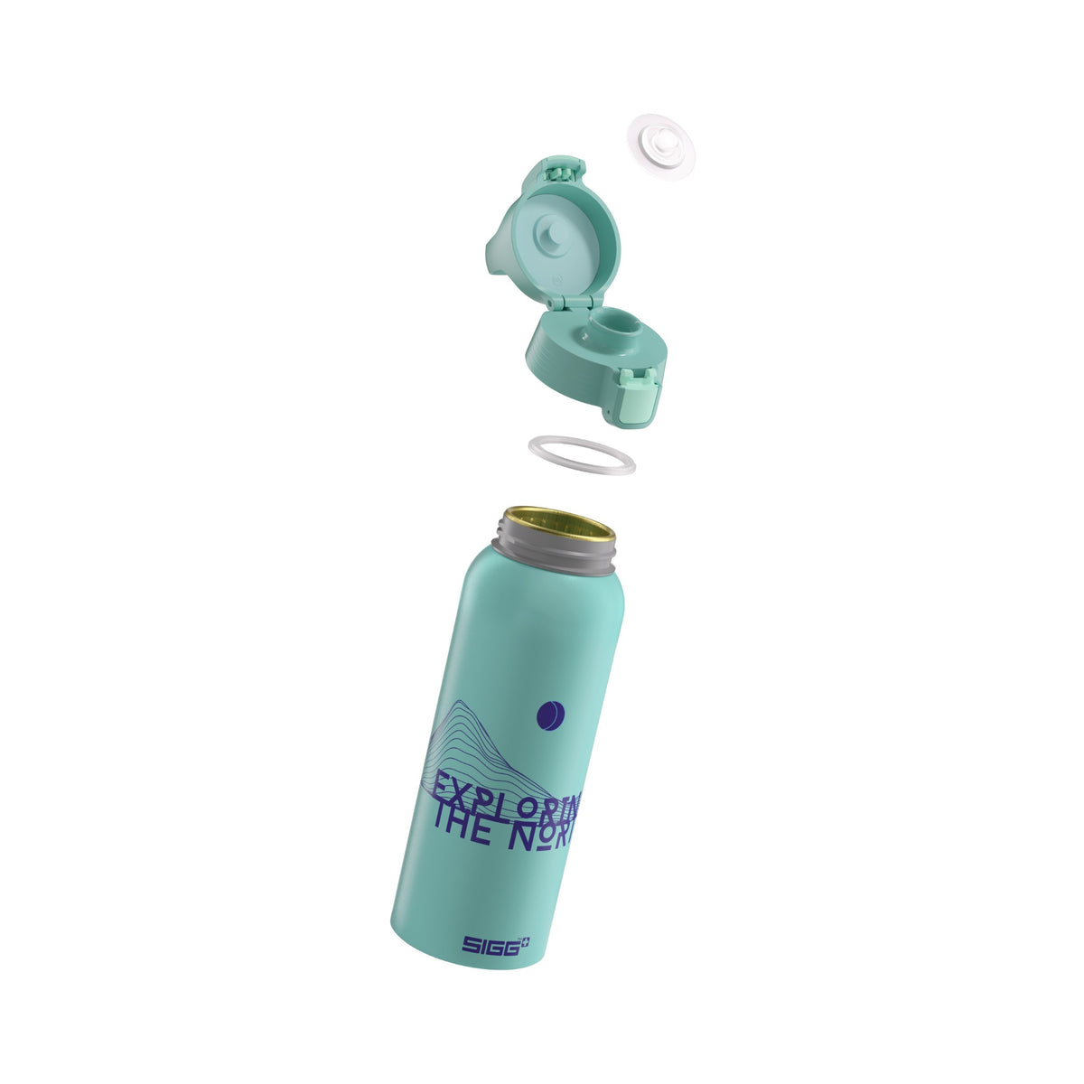 SIGG WMB Pathfinder Glacier 1,0 l, osiin purettuna