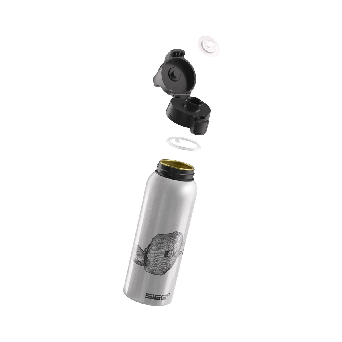 SIGG WMB Pathfinder Alu 1,0 l, osiin purettuna