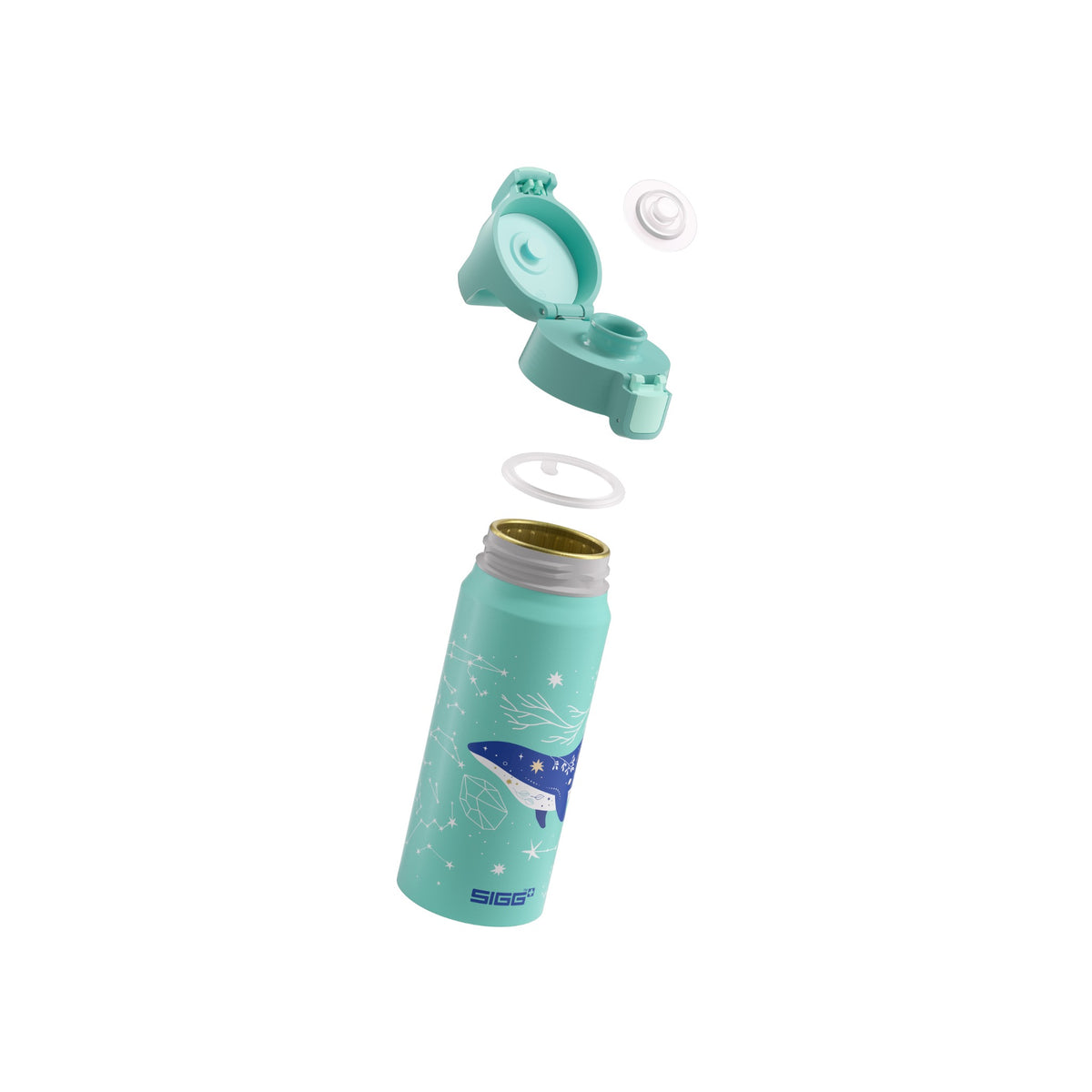 SIGG WMB ONE Dive 0,6 l, osiin purettuna