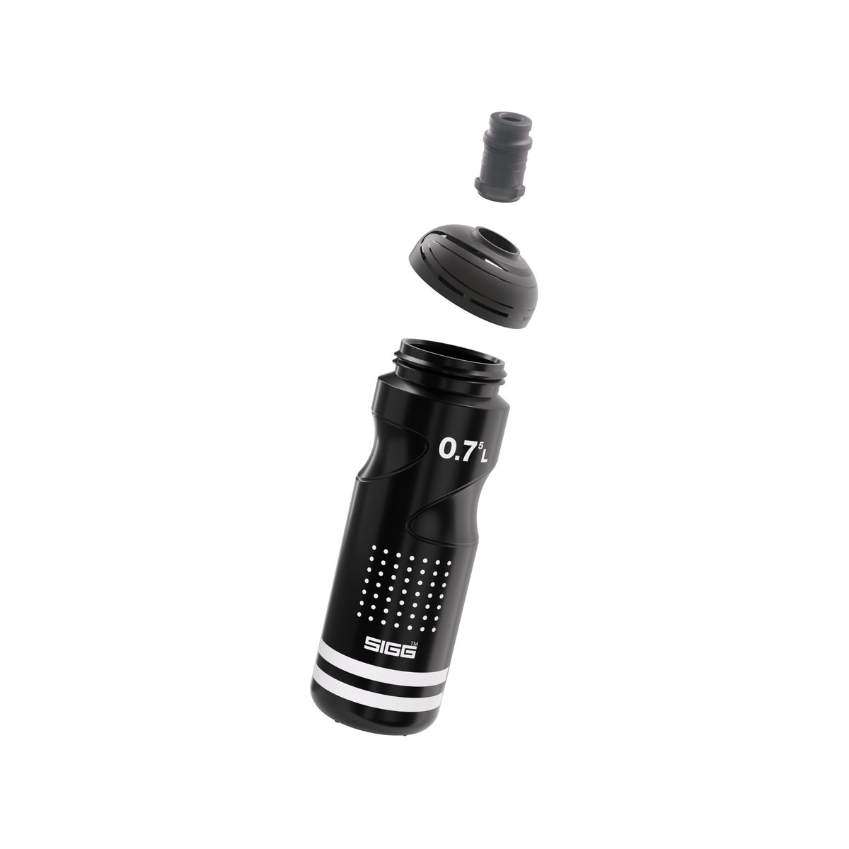 SIGG Pulsar Black 0,75 l, osiin purettuna