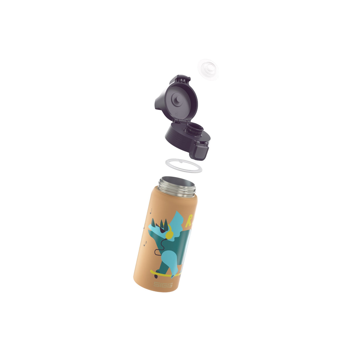 SIGG Shield Therm One lasten termospullo Rawsome 0,5 l, osiin purettuna