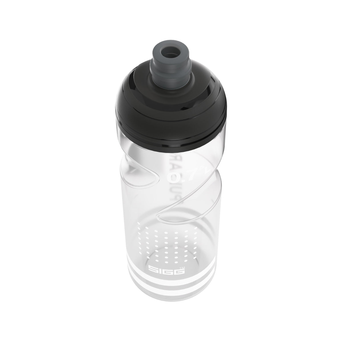 SIGG Pulsar Transparent White 0,75 l, korkki avattuna