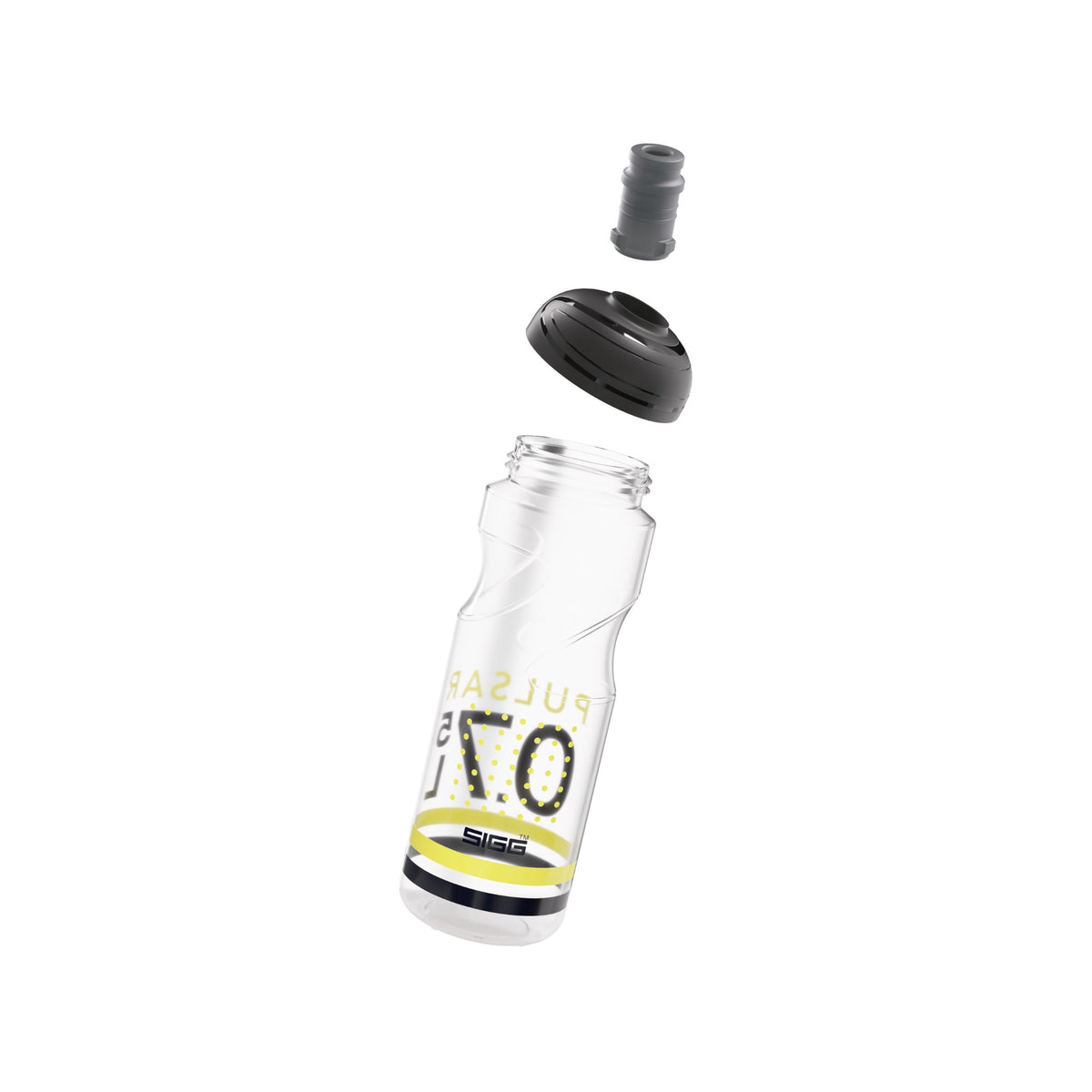 SIGG Pulsar Transparent Yellow 0,75 l, osiin purettuna