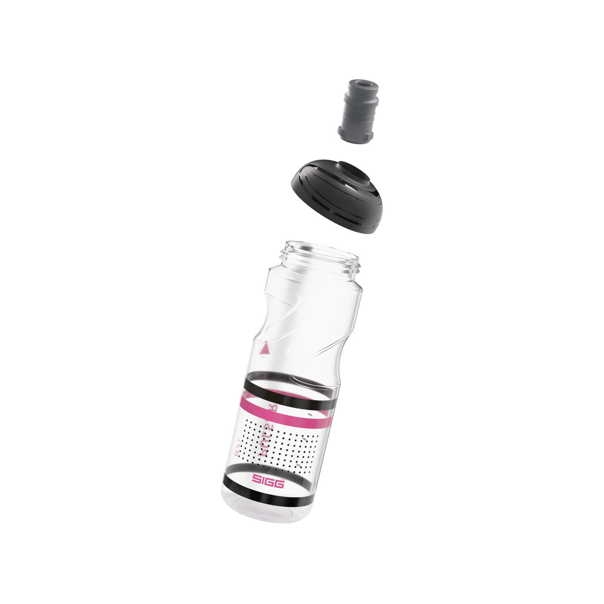 SIGG Pulsar Transparent Pink 0,75 l, osiin purettuna
