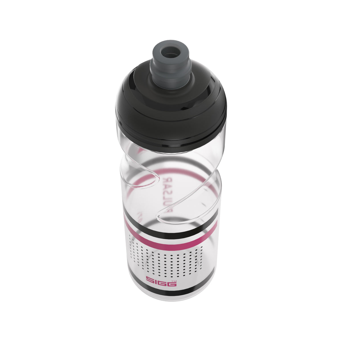 SIGG Pulsar Transparent Pink 0,75 l, korkki avattuna