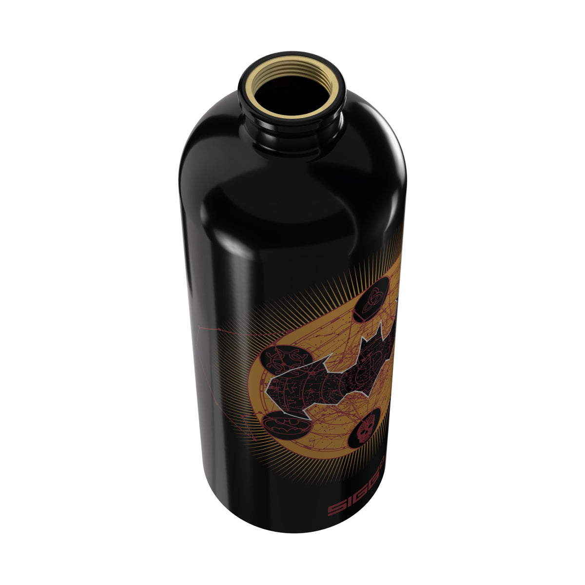 SIGG Batman Classic Gold 1,0 l, korkki avattuna