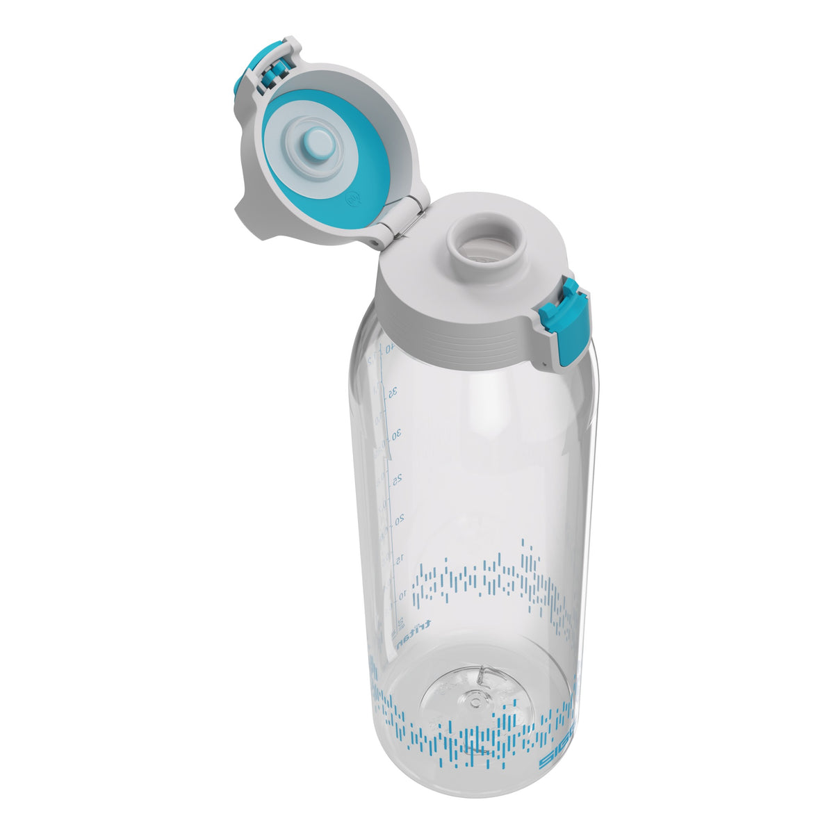 SIGG Total Clear One Aqua MyPlanet 1,5 l, korkki avattuna