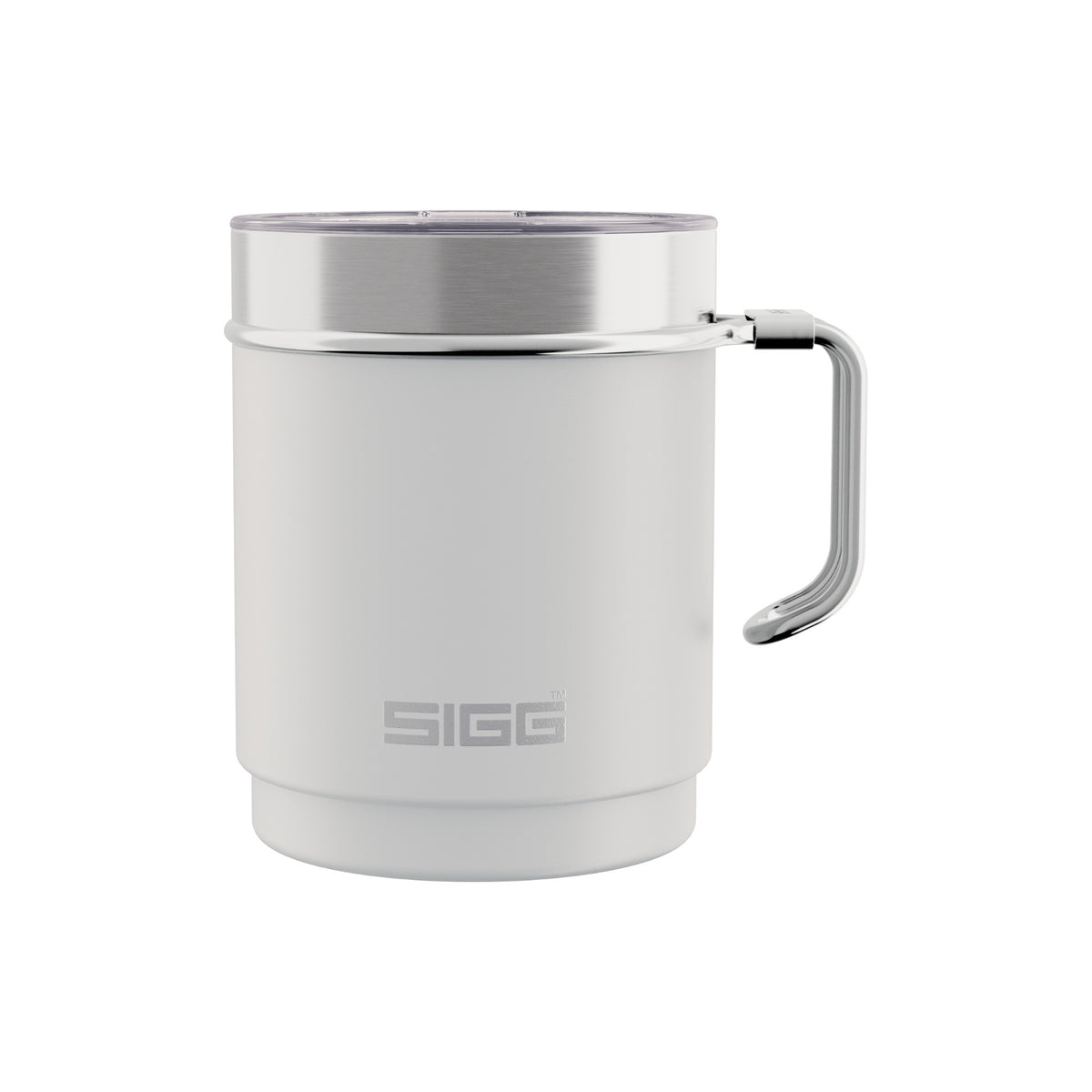 SIGG TRAVEL MUG termosmuki 0,3 l hiekka, edestä, pullo täytettynä