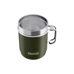 SIGG TRAVEL MUG 0,3 l Termosmuki musta, korkki avattuna