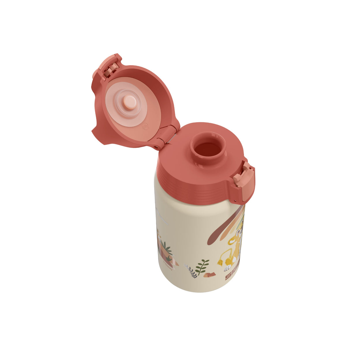SIGG Shield One Lion King lastenpullo 0,5 l, korkki avattuna